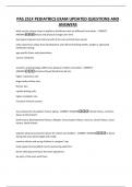 PAS 251F PEDIATRICS EXAM UPDATED QUESTIONS AND ANSWERS