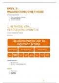Samenvatting waarderen - DEEL 5&colon; WAARDERINGSMETHODES