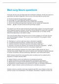 Med surg Neuro &vert; Questions and Answers &vert; 2025 Update &vert; 100&percnt; Correct&period;