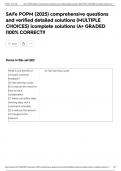 SAFe POPM &lpar;2025&rpar; comprehensive questions and verified detailed solutions &lpar;MULTIPLE CHOICES&rpar; &vert;complete solutions &vert;A&plus; GRADED &vert;100&percnt; CORRECT&excl;&excl;
