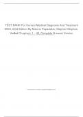 Test Bank For Current Medical Diagnosis And Treatment &comma; 63rd Edition By Maxine Papadakis&comma; Stephen Mcphee Chapters 1 - 42