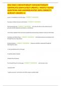 ONS&sol;ONCC CHEMOTHERAPY IMMUNOTHERAPY CERTIFICATE EXAM-LATEST UPDATE &vert; MOSTLY TESTED QUESTIONS AND ANSWERS-RATED 100&percnt; CORRECT&excl;&excl;ALREADY GRADED A&plus;