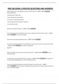 PNR 106 EXAM 3 UPDATED QUESTIONS AND ANSWERS