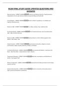 HUSH FINAL STUDY GUIDE UPDATED QUESTIONS AND ANSWERS