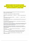  Sedimentation and erosion control certification exam questions with correct answers graded A&plus; latest 2025