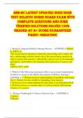 HNB-BC LATEST UPDATED 2025&sol;2026 TEST HOLISTIC NURSE BOARD EXAM WITH COMPLETE QUESTIONS AND SURE VERIFIED SOLUTIONS SOLVED 100&percnt; GRADED AT A&plus; SCORE GUARANTEED PASS&excl;&excl; -greatdoc