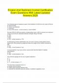  Erosion And Sediment Control Certification Exam Questions With Latest Updated Answers 2025