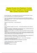  Virginia Erosion And Sediment Control Inspector Exam Questions And Answers With Correct Solutions 2025