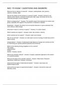 NSC 170 EXAM 1 QUESTIONS AND ANSWERS