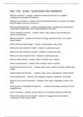 NSC 170C - EXAM 1 QUESTIONS AND ANSWERS