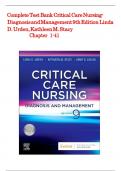 Test Bank Critical Care Nursing- Diagnosis and Management 9th Edition by Linda D&period; Urden&comma; Kathleen M&period; Stacy