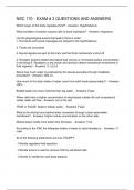 NSC 170 - EXAM &num; 3 QUESTIONS AND ANSWERS