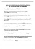 WGU D393 HISTORY OF HEALTHCARE IN AMERICA UPDATED QUESTIONS AND ANSWERS