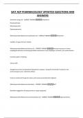 SAIT ACP PHARMACOLOGY UPDATED QUESTIONS AND ANSWERS
