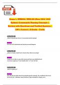 Exam 1 NUR206 NUR 206 &lpar;Latest Update&rpar; Community Nursing Concepts Exam Questions and Verified Answers