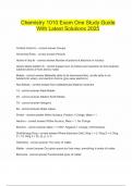  Chemistry 1010 Exam One Study Guide With Latest Solutions 2025