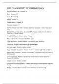 NSC 170 UNIVERSITY OF ARIZONA EXAM 4