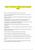  Chem 1010 Exam 1 With Correct Answers 2025