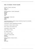 NSC 170 EXAM 1 STUDY GUIDE