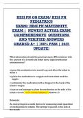 HESI PN OB HESI PN PEDIATRICS&comma; HESI PN MATERNITY EXAM QUESTIONS AND VERIFIED ANSWERS WITH RATIONALES &lpar;2024&sol;2026 UPDATE&rpar;&period;