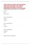 HEART CODE ACLS ONLINE CLASS 2025&vert; BRAND NEW ACTUAL EXAM WITH 100&percnt; VERIFIED QUESTIONS AND CORRECT SOLUTIONS&vert; GUARANTEED VALUE PACK&vert; ACE YOUR GRADES&period;