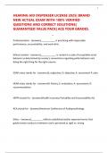 HEARING AID DISPENSER LICENSE 2025&vert; BRAND NEW ACTUAL EXAM WITH 100&percnt; VERIFIED QUESTIONS AND CORRECT SOLUTIONS&vert; GUARANTEED VALUE PACK&vert; ACE YOUR GRADES&period;