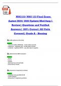 Exam 1&colon; NSG123&sol; NSG 123 &lpar;Latest 2025&sol; 2026 Update&rpar; Medical Surgical Nursing I Review&vert; Questions & Answers&vert; Grade A&vert; 100&percnt; Correct &lpar;Verified Solutions&rpar;-Herzing