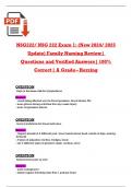 Exam 1&colon; NSG222&sol; NSG 222 &lpar;NEW 2024&sol; 2025 Update&rpar; Family Nursing &vert; Review with Questions and Verified Answers&vert; 100&percnt; Correct&vert; Grade A- Herzing