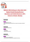 Exam 6&colon; NSG222&sol; NSG 222 &lpar;New 2024&sol; 2025 Update&rpar; Family Nursing &vert; Review with Questions and Verified Answers&vert; 100&percnt; Correct&vert; A Grade - Herzing