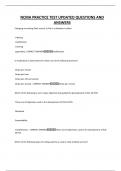 NCMA PRACTICE TEST UPDATED QUESTIONS AND ANSWERS