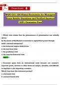 WGU C211 OA Global Economics for Managers Exam Questions and Verified Answers &lpar;2024 &sol; 2025&rpar; 100&percnt; Guarantee Pass