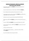 EXERCISE PHYSIOLOGY WEEK -12 UPDATED QUESTIONS AND ANSWERS&period;