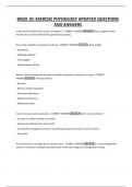 WEEK 10 EXERCISE PHYSIOLOGY UPDATED QUESTIONS AND ANSWERS