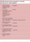 SCRN Practice Exam questions correctly answered A&plus; rated updated