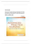 Test bank for Advanced Practice Nursing&colon; Essentials for Role Development 5th Edition by Lucille A&period; Joel &vert; Chapter 1-30 LATEST &lpar;2025 UPDATE&rpar; ALL CHAPTERS ARE INCLUDED 100&percnt; TRUSTED COMPLETE CORRECT ANSWERS&comma; TRUSTED VERIFIED SOLUTIONS&comma; EXPLANATIONS AND RATIO