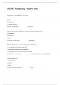 AAPC Anatomy review test questions with multiple choices and verified correct answers&period;