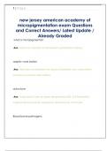 new jersey american academy of  micropigmentation exam Questions  and Correct Answers&sol; Latest Update &sol;  Already Graded