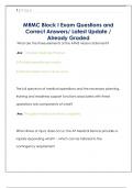MRMC Block I Exam Questions and  Correct Answers&sol; Latest Update &sol;  Already Graded