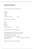 Anatomy Exam 2 Possible Questions And Answers 100&percnt; Accurately Solved&period;