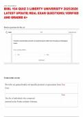 BIBL 104 QUIZ 3 LIBERTY UNIVERSITY 2025&sol;2026  LATEST UPDATE&vert; REAL EXAM QUESTIONS&vert; VERIFIED  AND GRADED A&plus;
