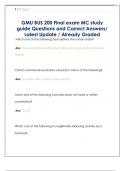 GMU BUS 200 Final exam MC study  guide Questions and Correct Answers&sol;  Latest Update &sol; Already Graded