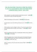 VHA MANDATORY TRAINING FOR TRAINEES &vert; 91 ACTUAL QUESTIONS AND ANSWERS WITH VERIFIED SOLUTIONS &vert; NEW 2025