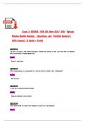 Exam 3&colon; NUR208 &sol; NUR 208 &lpar;Latest Update 2024 &sol; 2025&rpar; Mental Health Nursing &vert; Questions and Verified Answers &vert; 100&percnt; Correct - Fortis