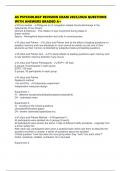 AS PSYCHOLOGY REVISION EXAM 2025&sol;2026 QUESTIONS WITH ANSWERS GRADED A&plus;