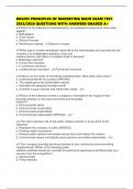 BUS203 PRINCIPLES OF MARKETING MAIN EXAM TEST 2025&sol;2026 QUESTIONS WITH ANSWERS GRADED A&plus;