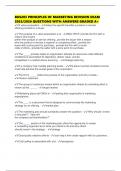 BUS203 PRINCIPLES OF MARKETING REVISION EXAM 2025&sol;2026 QUESTIONS WITH ANSWERS GRADED A&plus;
