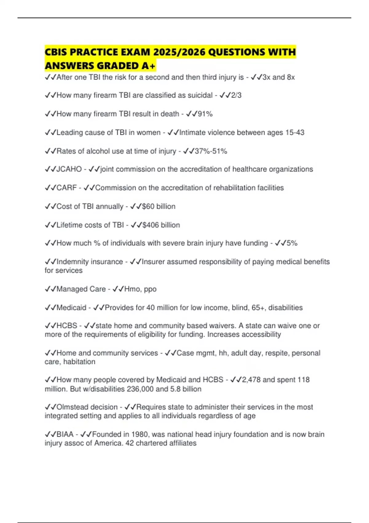 CBIS PRACTICE EXAM 2025/2026 QUESTIONS WITH ANSWERS GRADED A+ - CBIS ...