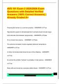 AVS 101 Exam 2 2025&sol;2026 Exam  Questions with Detailed Verified  Answers &lpar;100&percnt; Correct Answers&rpar; &vert;  Already Graded A&plus;