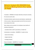 Behavior Analysis 624 2025&sol;2026 Exam  Questions Marking Scheme New Update  &vert; A&plus; Rated