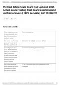 PSI Real Estate State Exam &lpar;NJ&rpar; Updated 2025 Actual exam &lpar;Testing Real Exam Questions&rpar;and verified Answers &lpar; 100&percnt; accurate&rpar; GET IT RIGHT&excl;&excl;